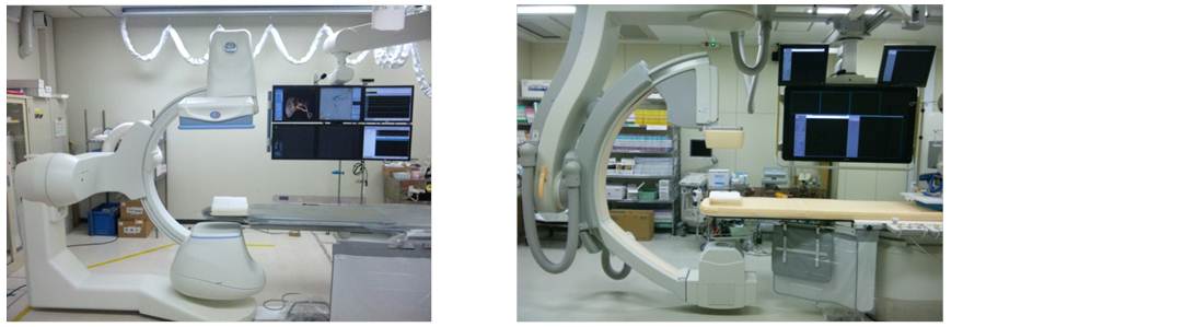 全身用血管造影装置　GE　INNOVA4100IQPRO　　心血管造影装置　PHILIPS AlluraClarityFD10の写真